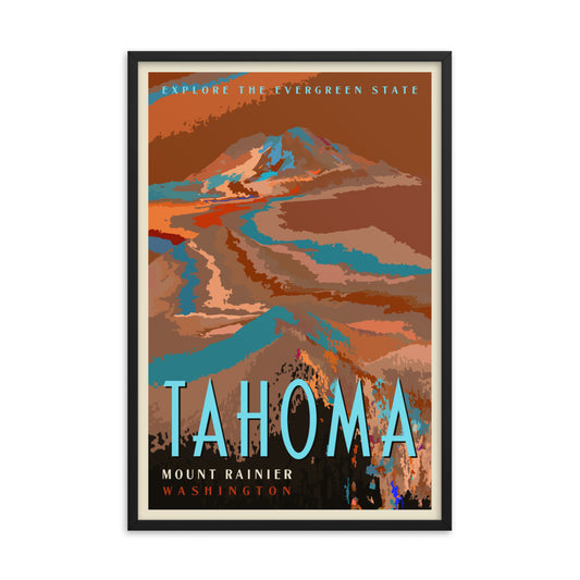 Tahoma Mount Rainier framed poster